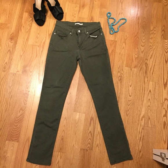 Levi's Denim - Levi's Women's Mid Rise Skinny Jeans Olive green